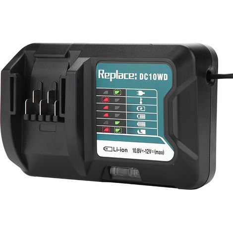 Schnellladegerät für Makita 10,8-V- und 12-V-Akkus DC10WD/BL1015, EU-Stecker 100–240 V