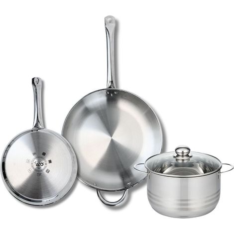 Ensemble de 2 Poêles de cuisson 24 et 32 cm et 1 faitout 20 cm Elo Profi Brillant (1/5)