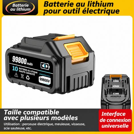 Batterie lithium 10 cellules pour sécateur électrique sans fil 10 0 0.5 650 g – Livraison gratuite