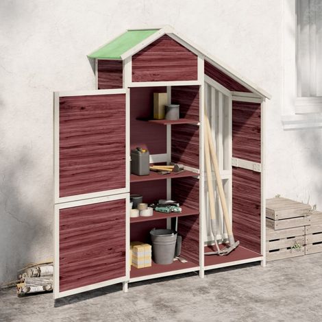 Abri à outils de jardin, Remise Cabane pour outils, Stockage Rangement Extérieur moka 120x53,5x170 cm bois massif pin XZZZ942558 (1/5)