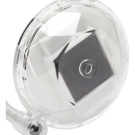 Solarbetriebene LED-Stehleuchte in Diamantform, IP65 wasserdicht, 4 Leuchten für Garten, Hof und Einfahrt – Edelstahl und Kunststoff, 8,5 x 30 cm (1/5)