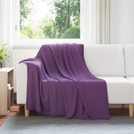 Überwurfdecke Lila 200 x 150 cm Fleece