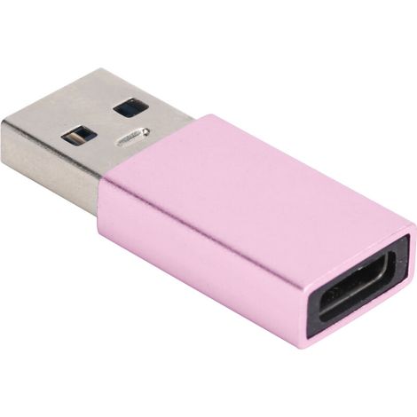 USB-C-Buchse auf USB 3.0-Stecker-Adapter, Schnellladefunktion für Laptops (Pink) (1/5)