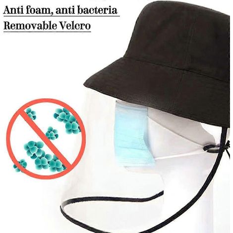 Visière de protection transparente avec masque anti-éclaboussures et anti-salive + chapeau bob (1/5)