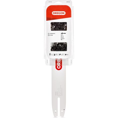 Oregon Schienen-Ketten-Set 1+2 Hobby mit 1 Führungsschiene und 2 Sägeketten 3/8" Hobby, 1.3 mm, 35 cm, 50 Tgl. (1/4)