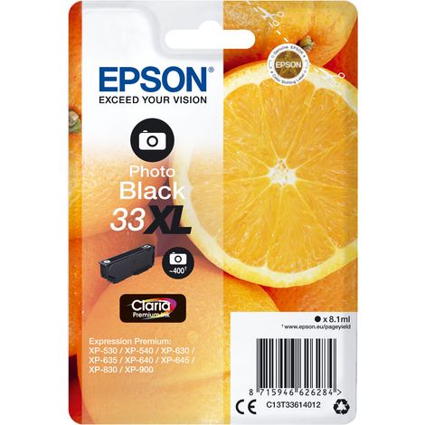 Epson Oranges C13T33614012 cartuccia d'inchiostro 1 pz Originale Resa elevata (XL) Nero per foto (1/4)