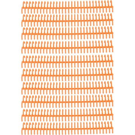 10 Anneaux de Reliure Plastique Résistant 22mm Orange, 30 Trous 10 Pièces, Dos de Reliure Amovible (1/5)
