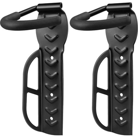2-Pack Bicycle Rack – Garage Wall-Mounted, Includes Screws – Heavy-Duty Steel Vertical Bike Hook – Holds Up to 66 lbs [Fixed Model] (1/5)