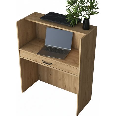 Schreibtisch Mappano, eine Ablage, 40x90x110h cm Braun (1/5)