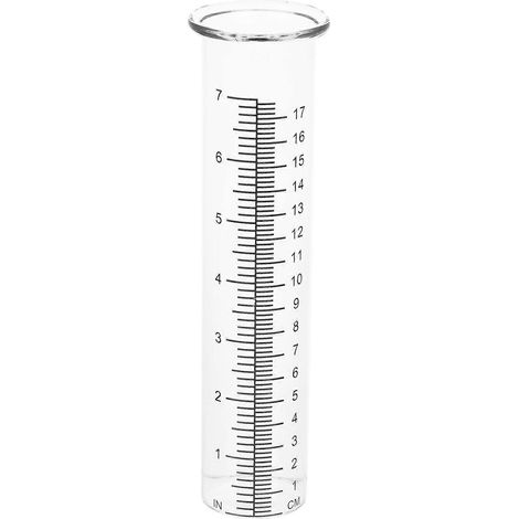 Lot de 2 tubes pluviomètres professionnels en verre, cylindres de mesure de pluie pratiques-21X5.6CM
