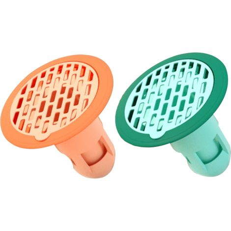 Confezione da 2 inserti di plastica per scarichi, adatti per scarichi di bagno e cucina, a forma di caramella. (1/4)