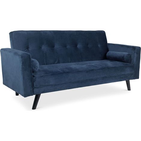 Canapé Convertible 3 Places Scandinave "Navya" Bleu (1/3)
