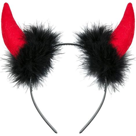 diademas con orejas de diablo para el cabello, para carnaval, fiestas de disfraces, accesorios para el cabello, diadema, tocados, cuernos - A17 (1/3)