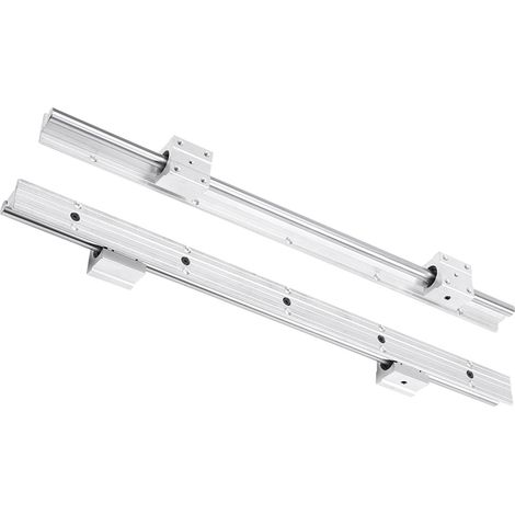 2 pièces rail de guidage linéaire SBR12-500mm 12mm avec 4 blocs SBR12UU pour machine CNC et imprimante 3D (1/5)