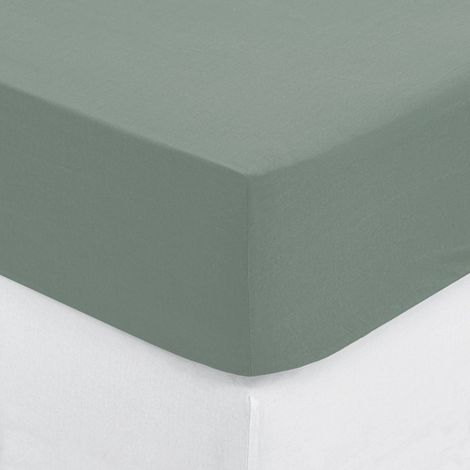 Lenzuolo a pieghe carina in cotone verde celeste 160x200cm - Atmosphera créateur d'intérieur