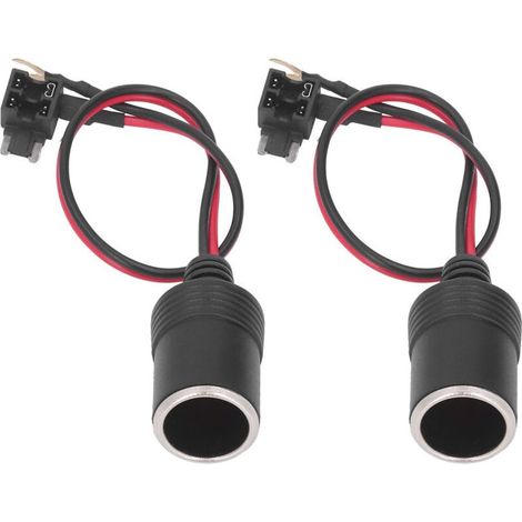 Jeffergarden Paire d'adaptateurs de prise allume-cigare femelle 12-24 V CC pour Mazda-