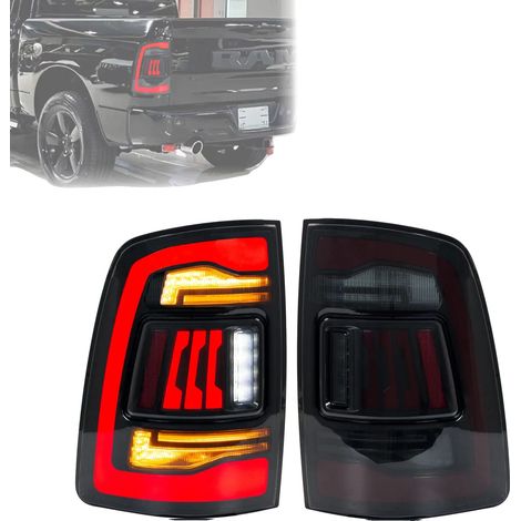 Gruppo ottico posteriore con indicatori di direzione sequenziali dinamici, certificato DOT, potenza 35W, tensione 12V, compatibile con Dodge Ram 1500, 2500 e 3500 (2008-2012). (1/5)