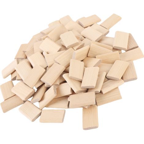 100 pièces Tenons en bois de hêtre en vrac solide menuiserie meubles ébénisterie connecteurs d'épissure 5x19x30mm