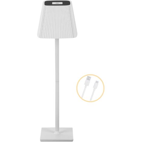4000mA Lampe de table Convient pour chambre à coucher, terrasse,Lampe de chevet,Lampe de lecture-Blanc (1/4)