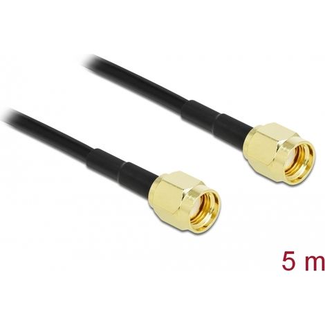Delock Cable de antena de macho RP-SMA a macho RP-SMA LMR/CFD100 5 m low loss
