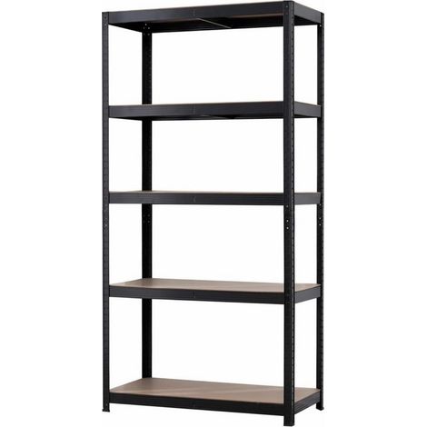 Scaffale metallico nero 5 ripiani (1/5)