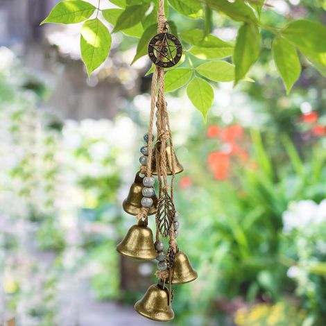 Metal Witch Chimes Outdoor Vintage Witch Bell Home Protection for Garden Patio Yard Hanging Decoration (1/5)