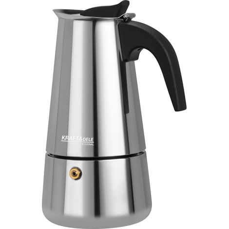 Mokka-Kaffeekocher für 6 Tassen aus Edelstahl mit Sicherheitsventil (1/5)