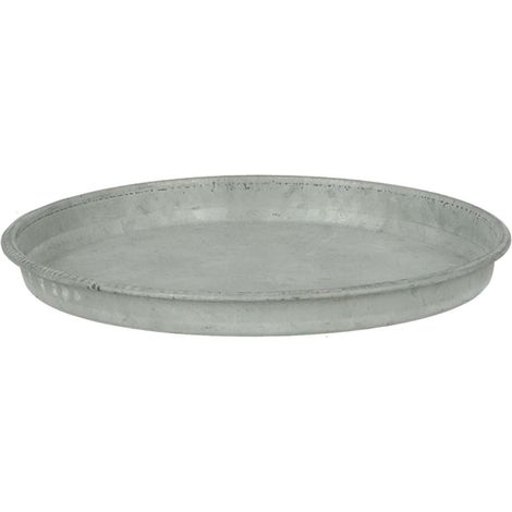 Esschert Design Untersetzer Grau matt für 14er Tontöpfe - Metall verzinkt (1/3)
