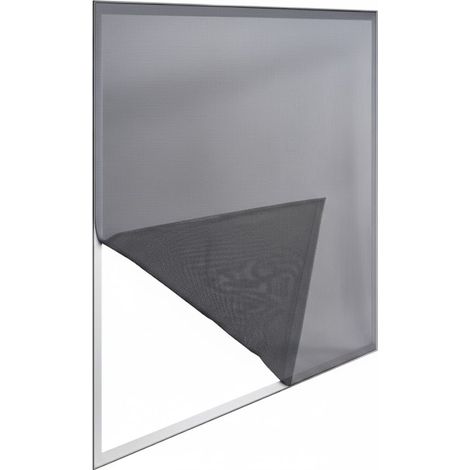 ZANZARIERA PER FINESTRE IN POLIESTERE CON NASTRO VELCRO 2 TELI- - cm.150x130 - nera - 4 pezzi SANGIORGIO