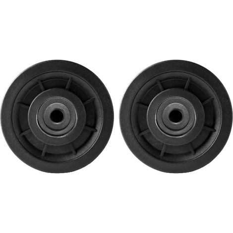2 pcs Roue de Poulie à Roulement Universel Poulie Musculation Poulie en Noir Plastique Universelle Pièce d'Équipement Fitness Pour Porte de Garage (1/5)