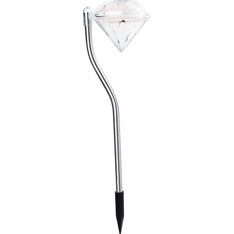 4 X lampes solaires LED de jardin à couleur changeante lampes solaires en diamant pour jardin, Patio, cour, parterre de fleurs, fêtes (1/4)