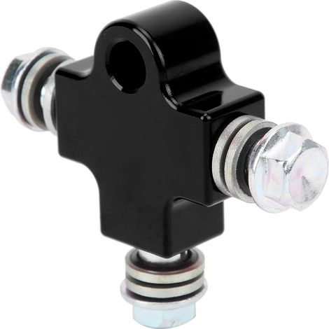 Raccord en T 3 voies, raccord universel en acier pour tuyau de moto et quad, modification, connecteur de tube, noir, fixation robuste (1/5)