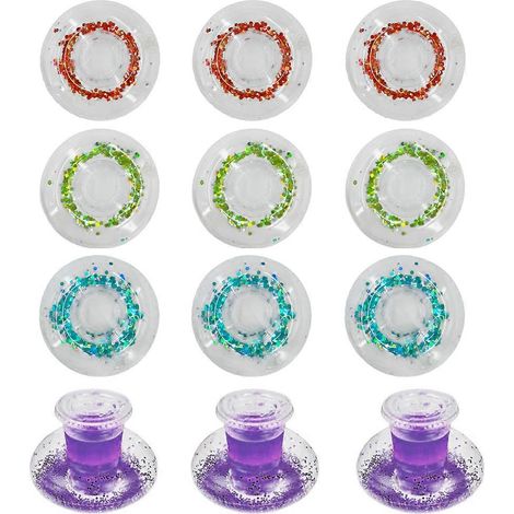 Lot de 12 porte-gobelets gonflables, sous-verres flottants gonflables à confettis pour fêtes à la piscine - Style 5 (1/5)