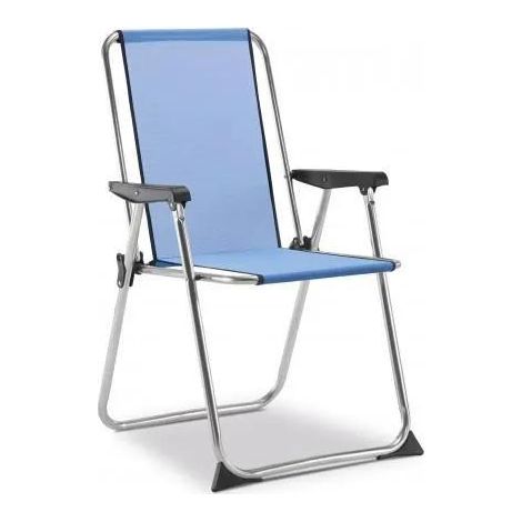 Solenny Feste Klappstuhl Blau Aluminium und Textilène