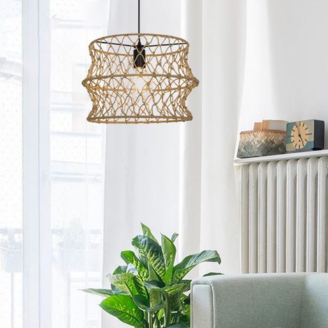 Suspension d'intérieur Paloma 140cm réglable corde naturel compatible LED (1/4)