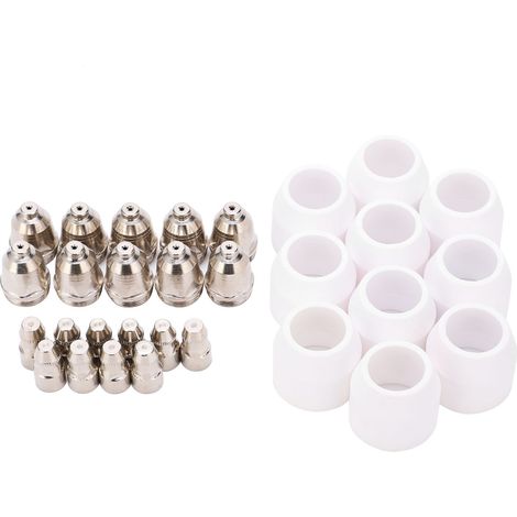 Kit Consommable Plasma P80 Électrode Buse Céramique Set 45 Pièces Accessoires Découpeur (1/5)