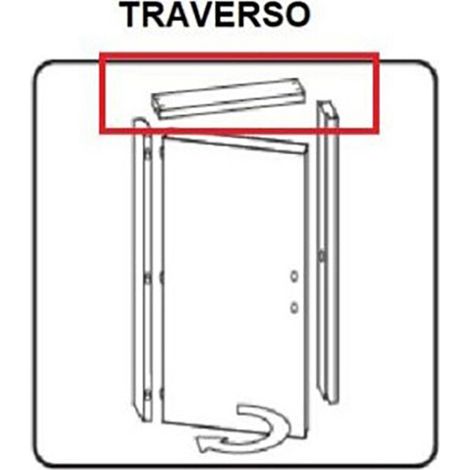 R TRAVERSO BATTENTE X PORTA MOD MICROTEC ROVERE GRIGIO CM.210X70
