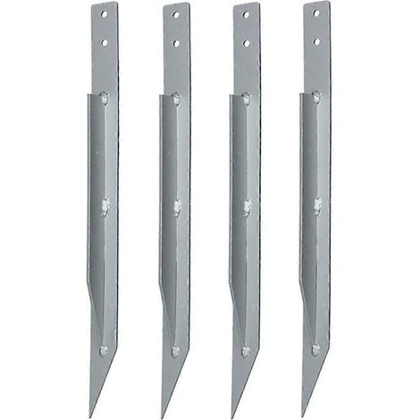 Set mit 4 Reparaturpfählen für Zaunpfähle – Verbesserte Bodenverankerungspfähle