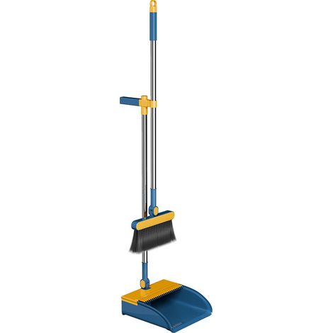 Plumero y cepillo de mango largo, escoba y juego para quitar el polvo, ventosa magnética plegable a presión, escoba giratoria de 180 grados para uso en interiores, cocina y jardín.