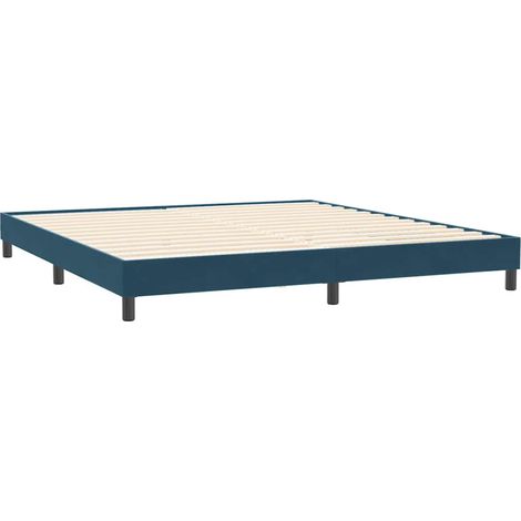 Maison Exclusive - Giroletto senza Materasso Blu Scuro 200x220 cm in Velluto