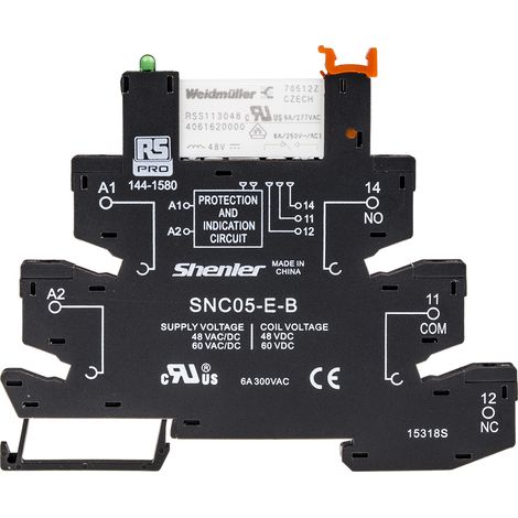 Module de relais d'interface 48V c.a. / V c.c., 1 RT, montage Rail DIN ( Prix pour 1 )