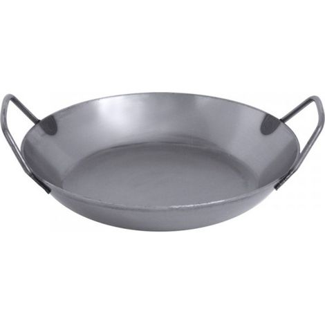 Poêle à paella en fonte, compatible induction, avec deux poignées, variante au choix : 24 cm