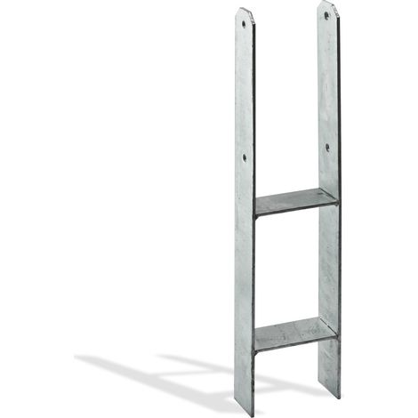 Pfostenträger H-Anker 121x60 feuerverzinkt Pfostenanker Pfosten Zaunpfosten (1/4)