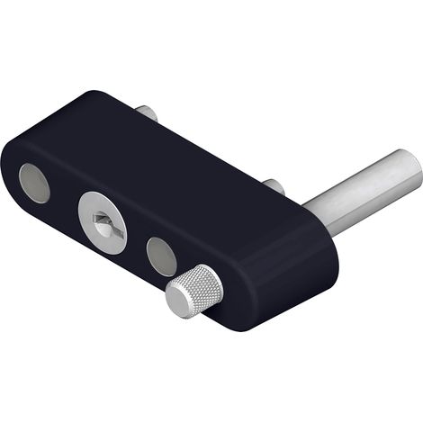 Limiteur d'ouverture à clé pour coulissant aluminium finition noir - LA CROISEE DS - DS2235-013