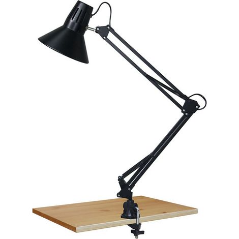 Brilliant Lampe, Hobby Schreibtischlampe schwarz, Metall, normale Lampen (nicht enthalten), A++