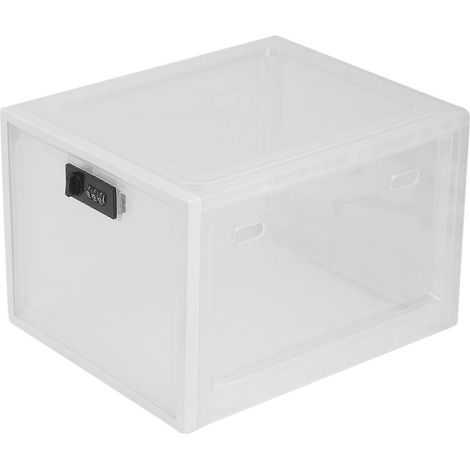 Réfrigérateur aliments transparent boîte rangement Password verrou Medicine boîte Mobile Phone Tablet Password boîte A (1/5)