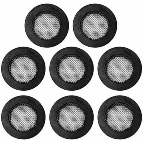 20Pcs Joint En Caoutchouc avec 304 En Acier Inoxydable Net Pomme De Douche Filtre Plomberie Tuyau Joint De Robinet Pièce De Rechange Rondelle évier Crépine Outil 4 Point (Noir)