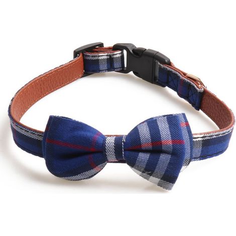 Lot de 2 colliers pour chien avec nœud papillon et clochette, colliers à nœud papillon mignons et ajustables pour chien (1/5)