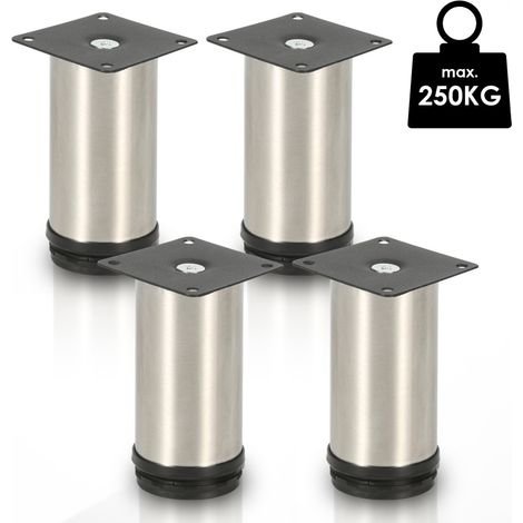 SWANEW 4X Piedini per mobili Piedi regolabili Piedi per divani Piedi regolabili - Acciaio inox-120mm (1/5)