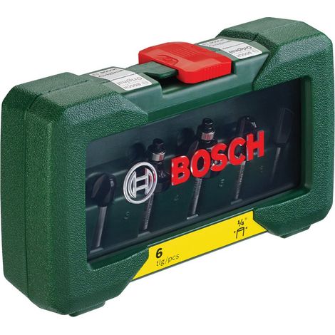 Coffret de fraises au carbure - BOSCH - 2607019462 - Queue 1/4 - 6 pieces (1/3)